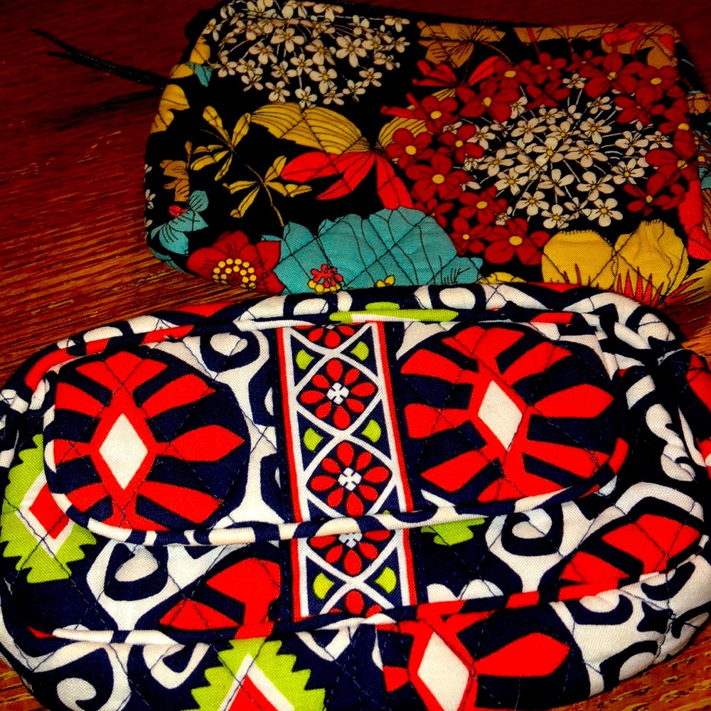 Vera Bradley 2 small makeup bags